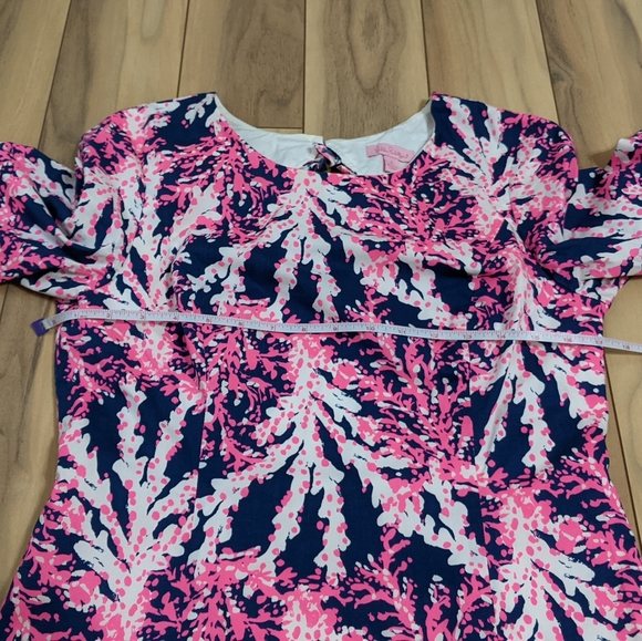 EXCELLENT Cond!! Lilly Pulitzer Fiesta Stretch Dress Nauti Navy Beyond The Sea 6 - Picture 11 of 16